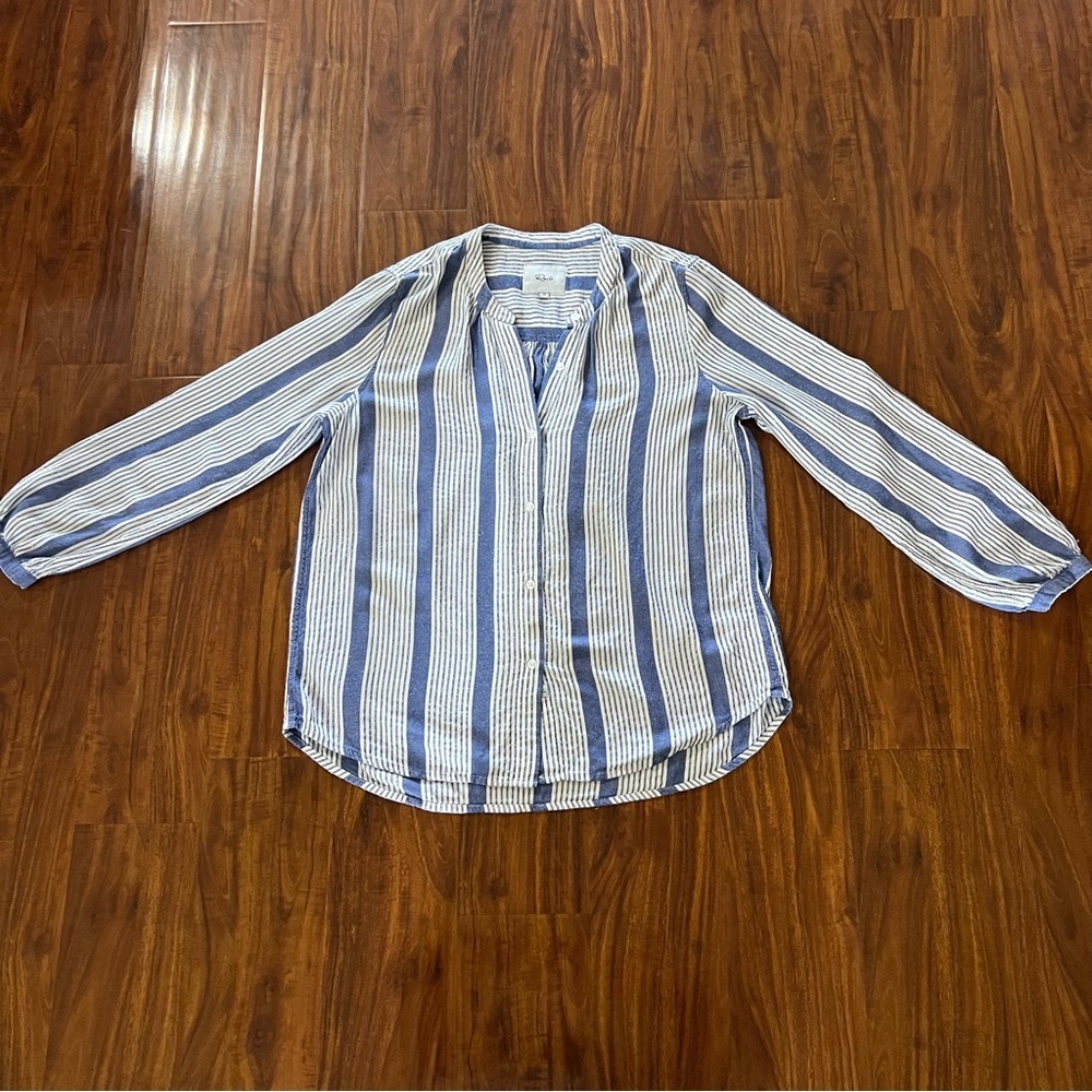 Rails Eloise Tristan Striped Button Down Shirt Bl… - image 6